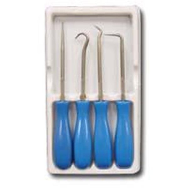 S&G Tool Aid Corporation SG Tool Aid SGT13900 4 Piece Mini Pick  Hook and Scribe Set SGT13900